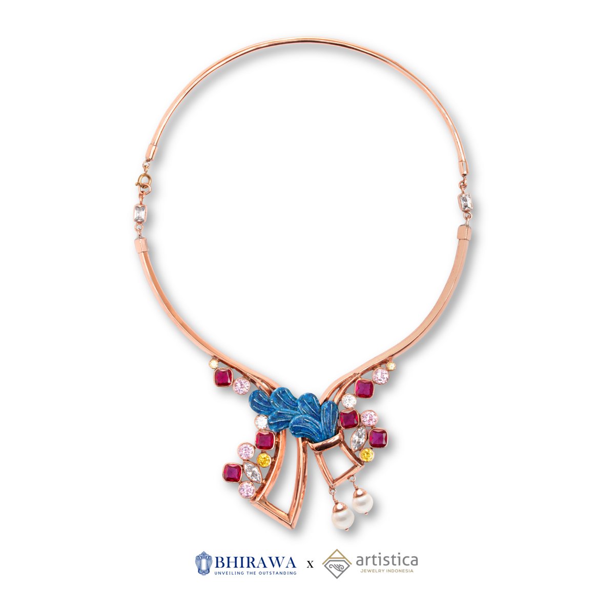 Puspavarna Necklace 01 — Handcrafted 925 Sterling Silver Jewelry by Artistica