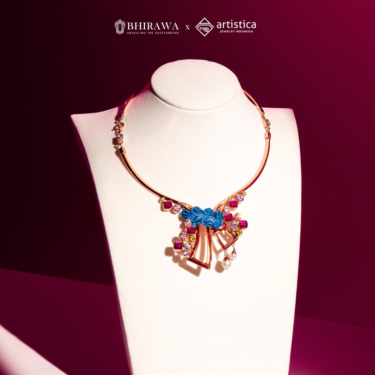 Puspavarna Necklace 02 — Handcrafted 925 Sterling Silver Jewelry by Artistica
