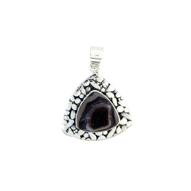 Armadillo Druzy Black Triangle 2000-1898 — Handcrafted 925 Sterling Silver Jewelry by Artistica