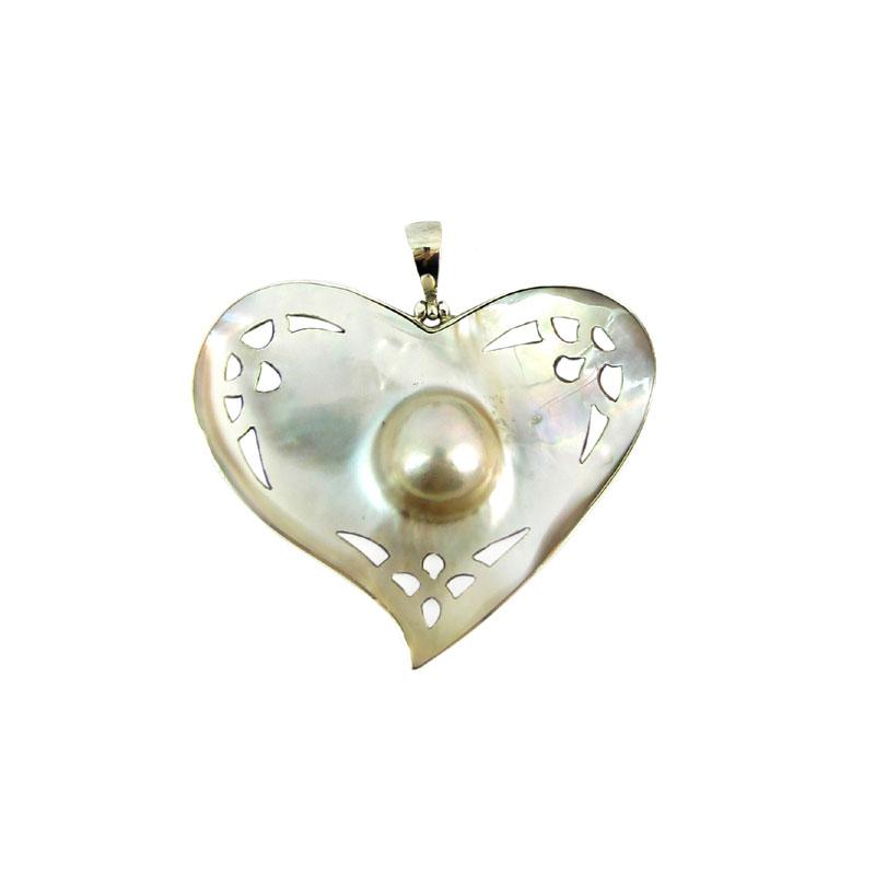 Carving Shell And Pearl B — Handcrafted 925 Sterling Silver Jewelry by Artistica