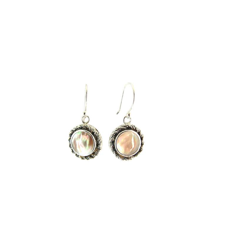 Carving Shell And Pearl Brown — Handcrafted 925 Sterling Silver Jewelry by Artistica