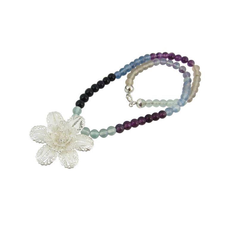 Genuine Flourite 2000-1886 — Handcrafted 925 Sterling Silver Jewelry by Artistica