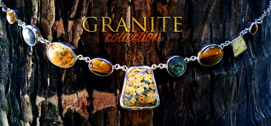 granite collection from silver 925 combined with beautiful variety stones